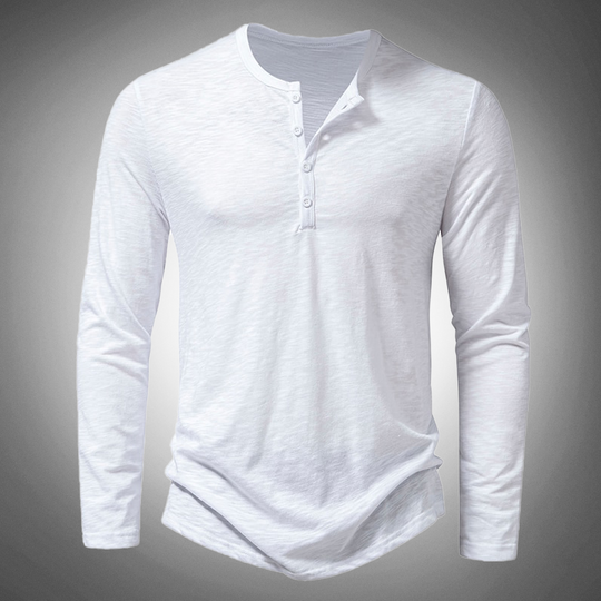 Henley-Shirt mit langen Ärmeln