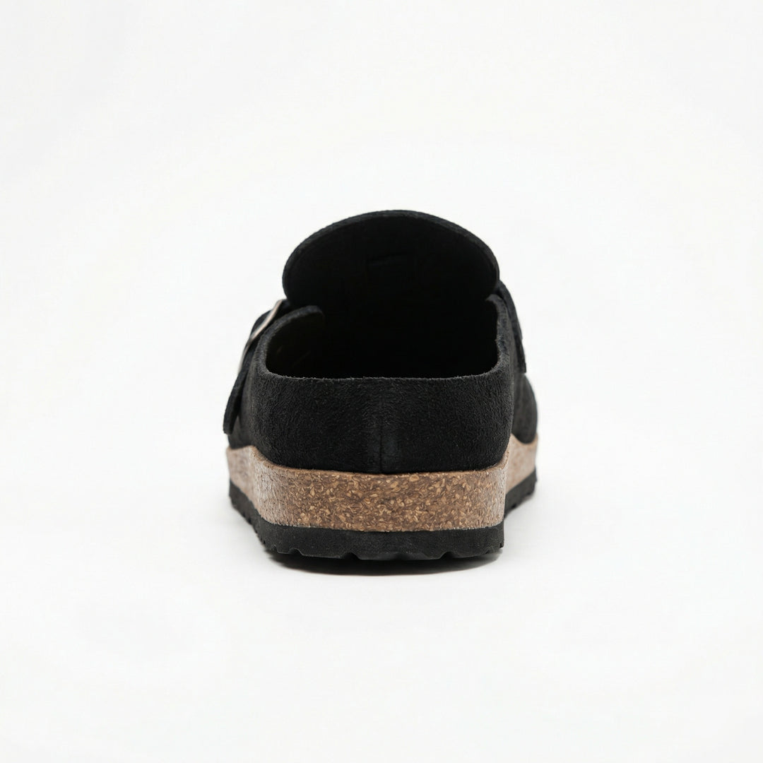 Clogs - Damen Retro Wildleder Slip-On Mule Heidi Mode