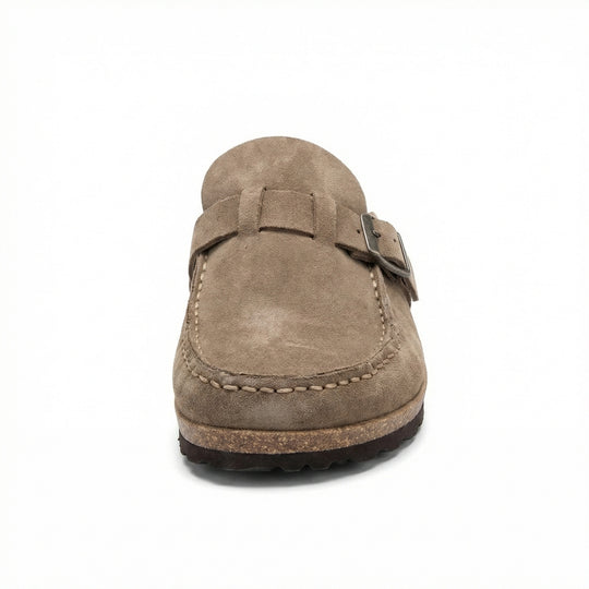 Clogs - Damen Retro Wildleder Slip-On Mule Heidi Mode