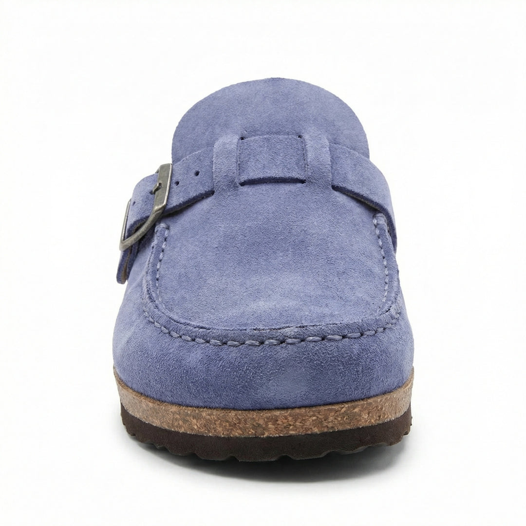 Clogs - Damen Retro Wildleder Slip-On Mule Heidi Mode