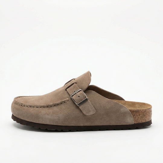 Clogs - Damen Retro Wildleder Slip-On Mule Heidi Mode