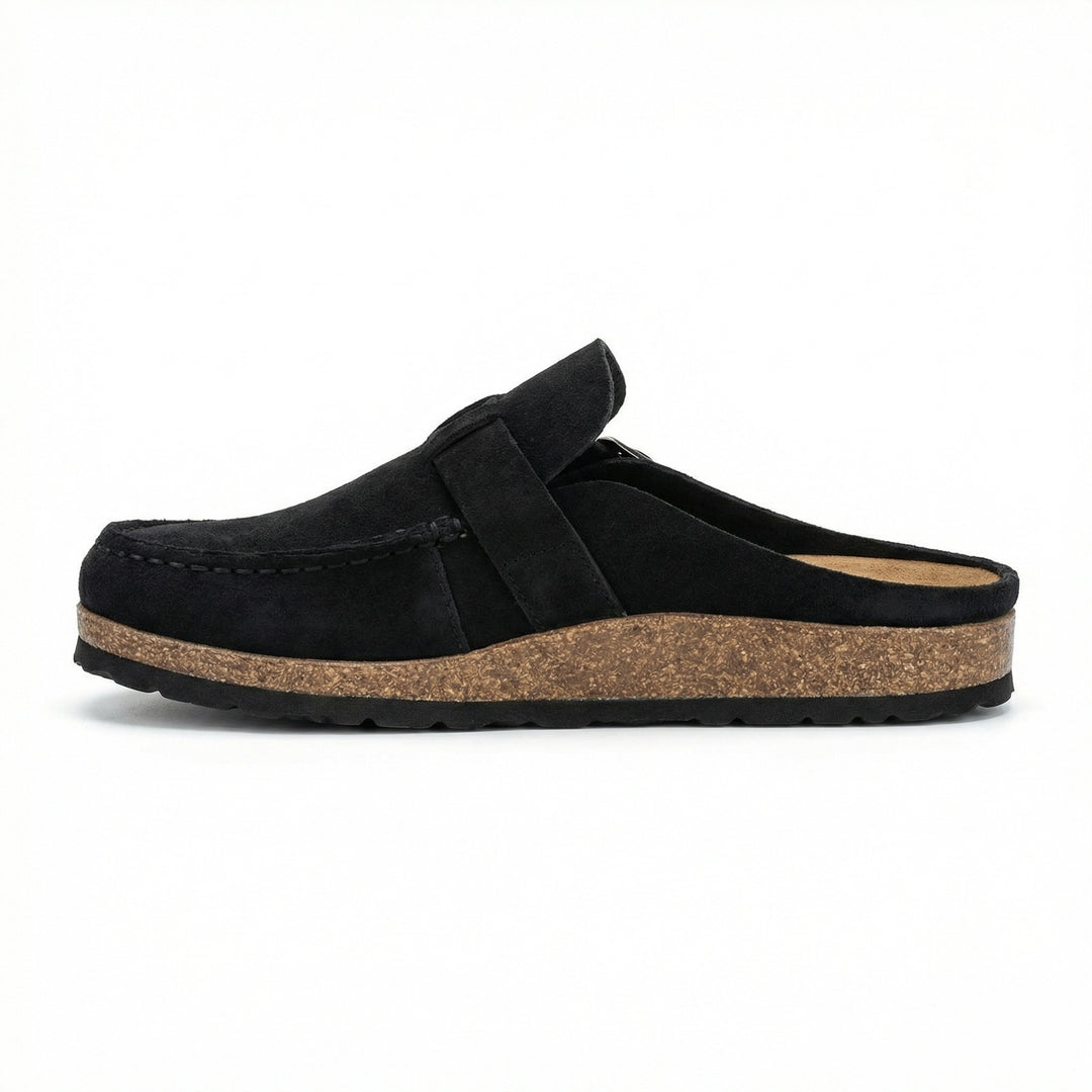 Clogs - Damen Retro Wildleder Slip-On Mule Heidi Mode