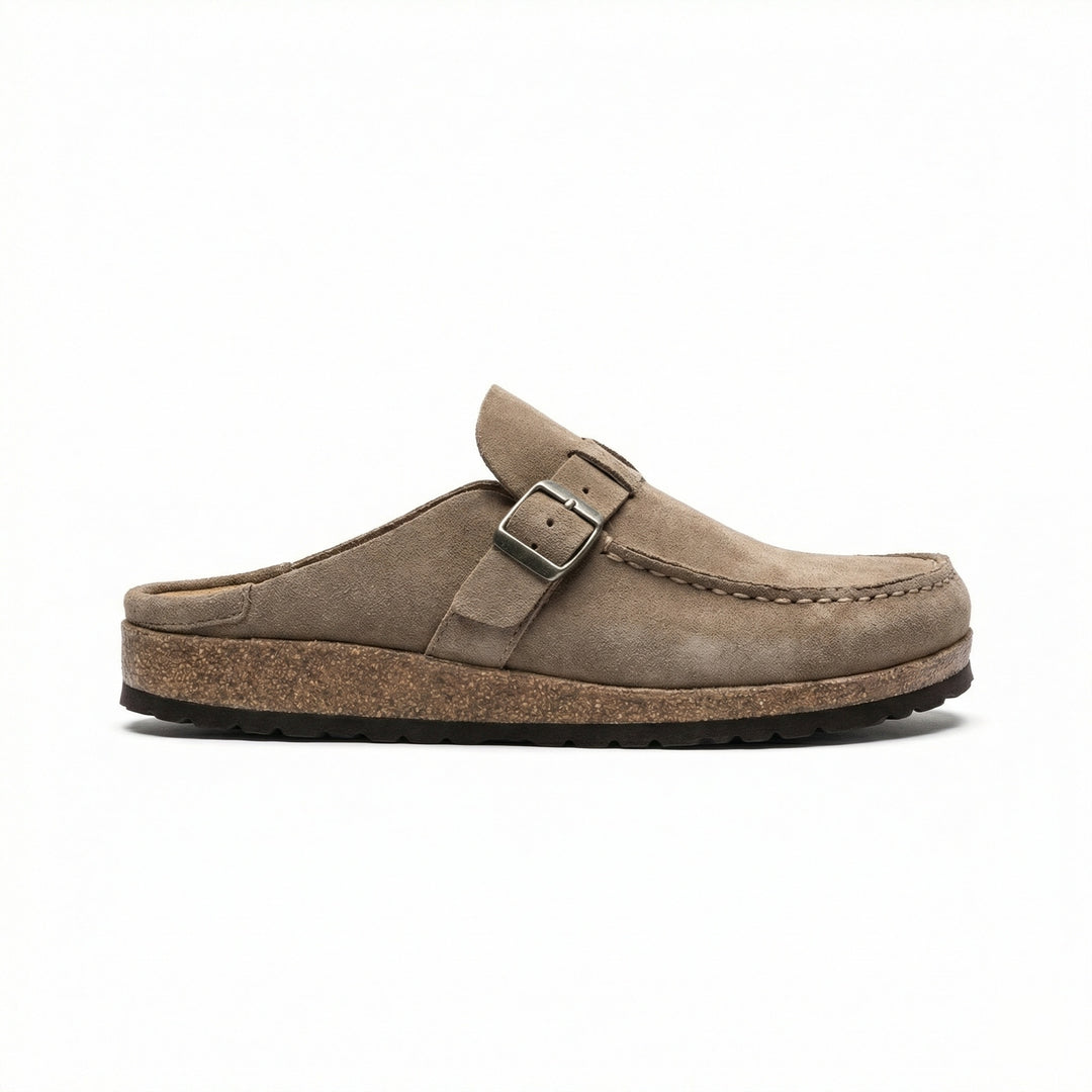 Clogs - Damen Retro Wildleder Slip-On Mule Heidi Mode