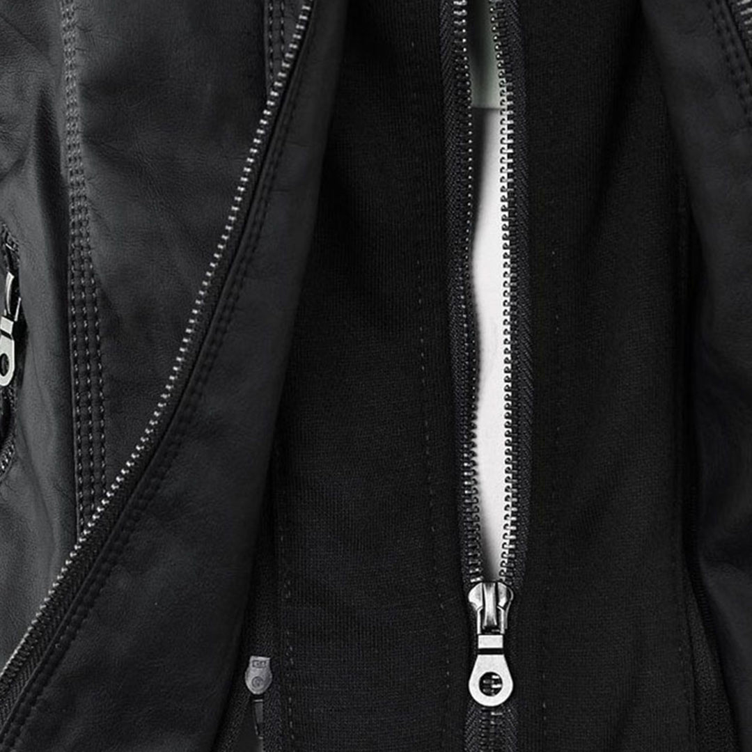 Heidi-Mode | Wetterfester Damen Lederjacke Mit Kapuze