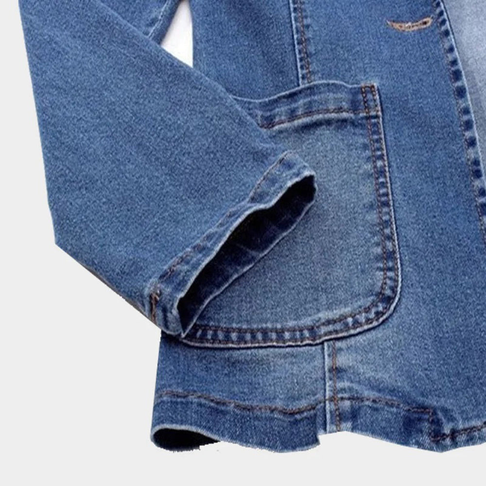 Heidi-Mode | Stilvolle Und Warme Denim Blazer Für Damen