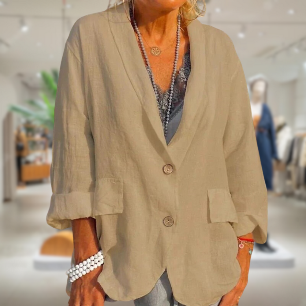 Heidi-Mode | Eleganter Blazer mit Knöpfen für Frauen