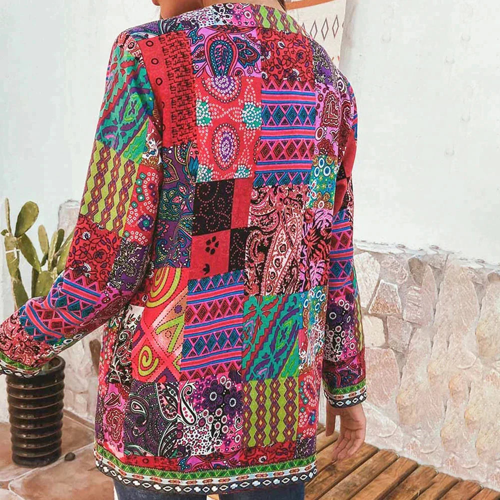 Jacket - Women's Open Front Boho Cardigan Blazer