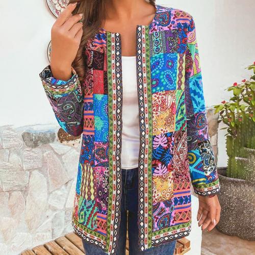 Jacket - Women's Open Front Boho Cardigan Blazer
