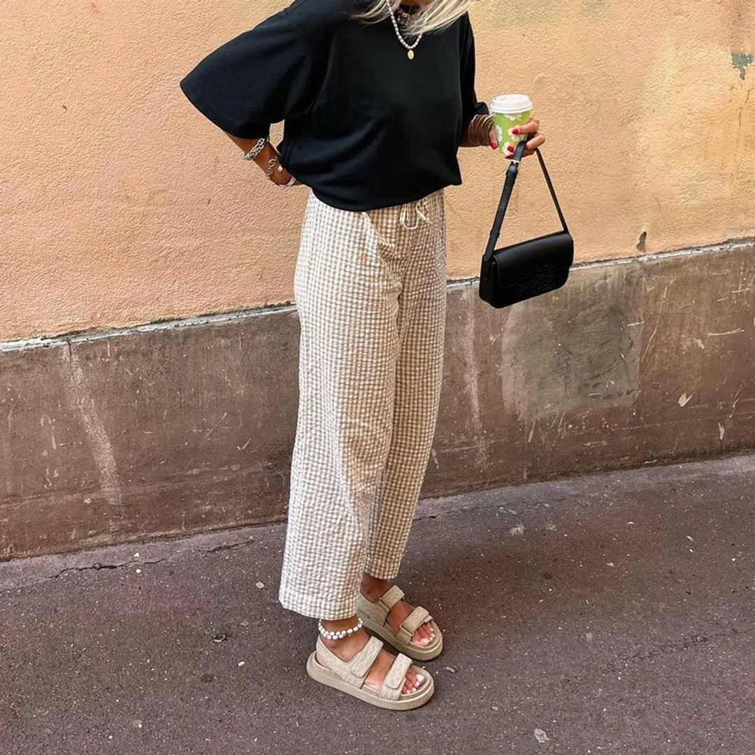 Heidi-Mode | High Waist Hose mit Geradem Schnitt Bequeme und Stylische Damenhose