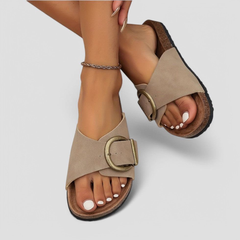 Heidi-Mode | Bequeme Reise Gänsandalen für Frauen