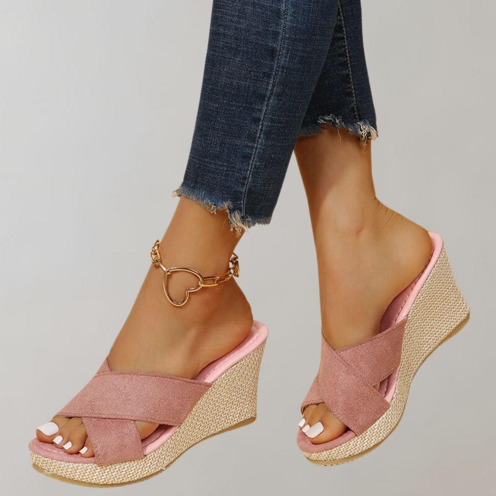 Heidi-Mode | Orthopädische Sandalen mit Absatz Sandalen Damen Bequem