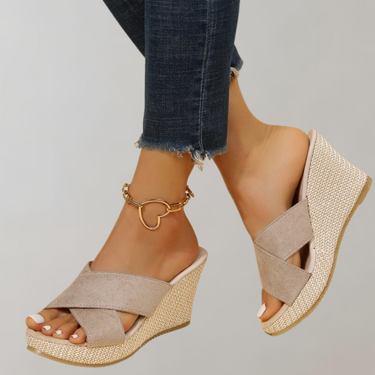 Heidi-Mode | Orthopädische Sandalen mit Absatz Sandalen Damen Bequem