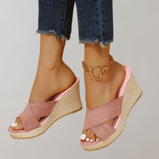 Heidi-Mode | Orthopädische Sandalen mit Absatz Sandalen Damen Bequem