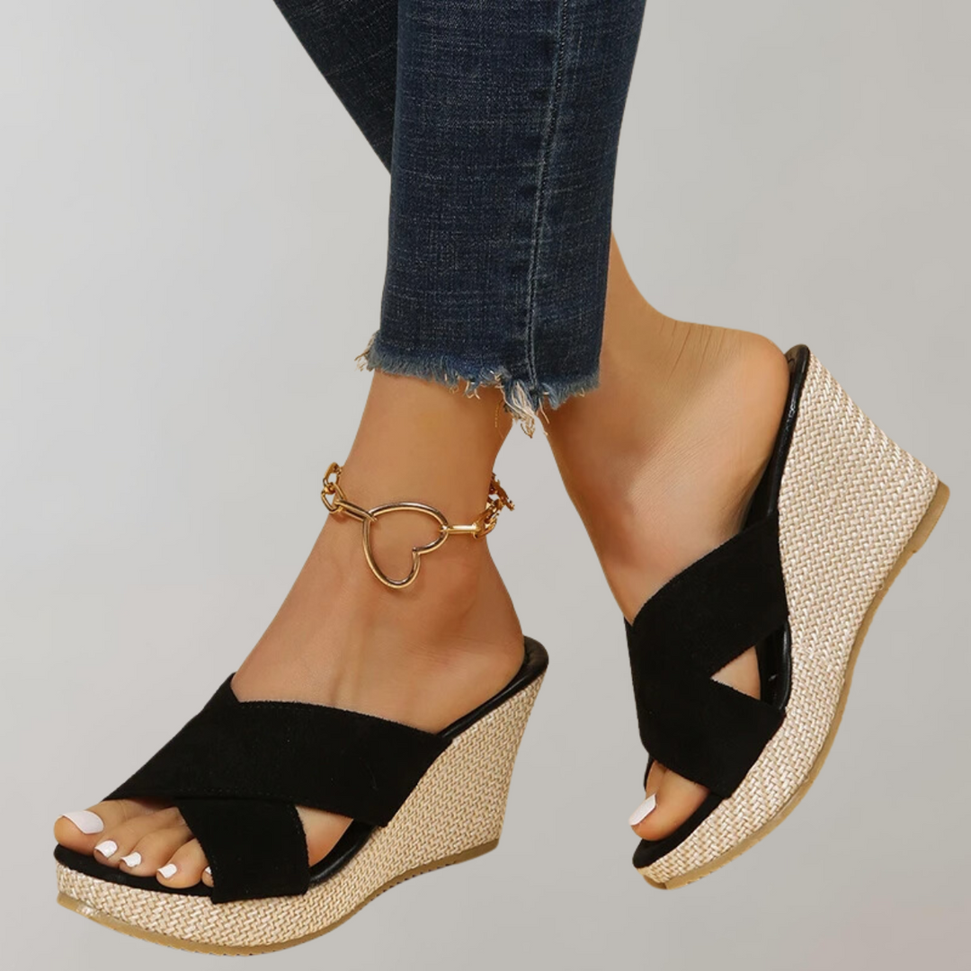 Heidi-Mode | Orthopädische Sandalen mit Absatz Sandalen Damen Bequem