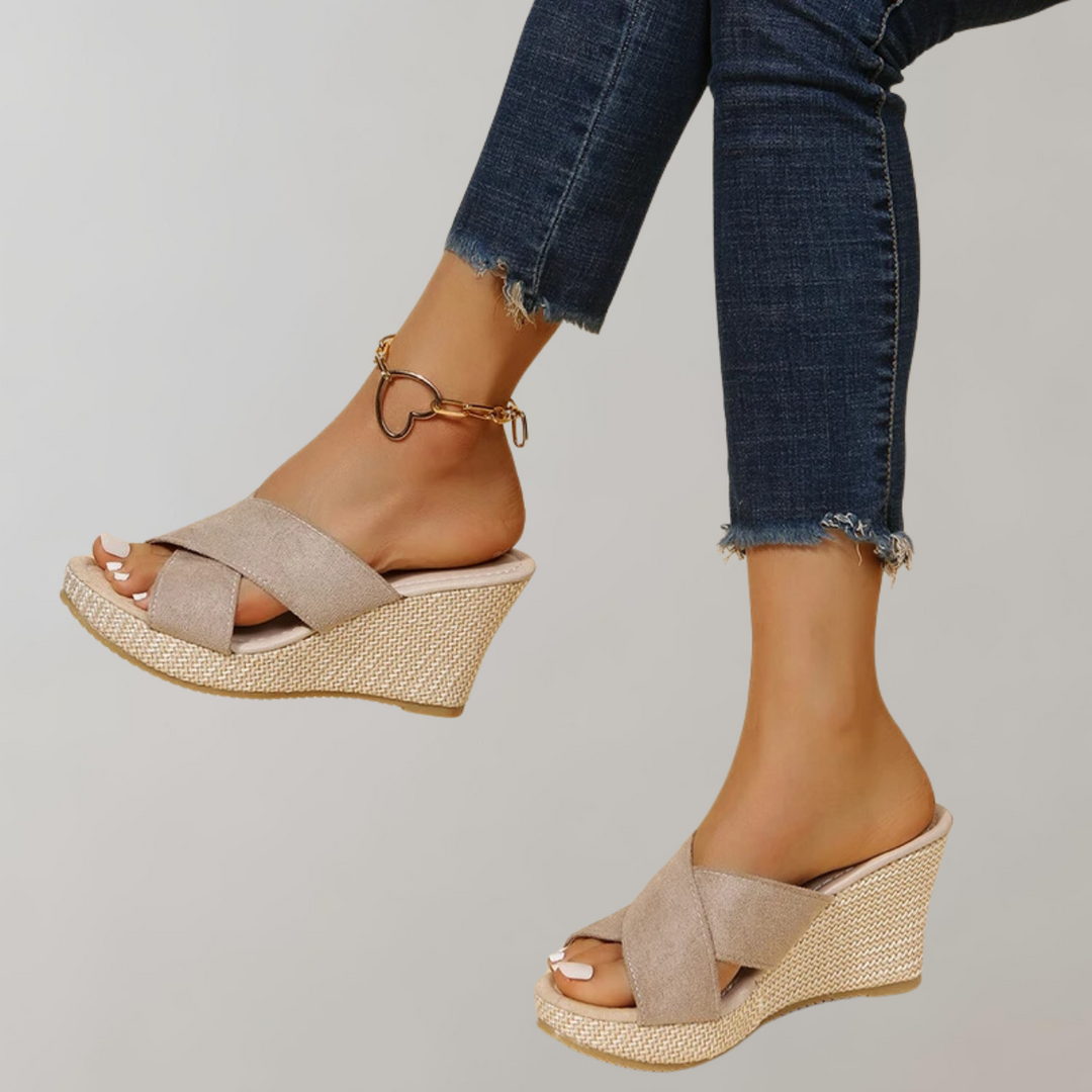 Heidi-Mode | Orthopädische Sandalen mit Absatz Sandalen Damen Bequem