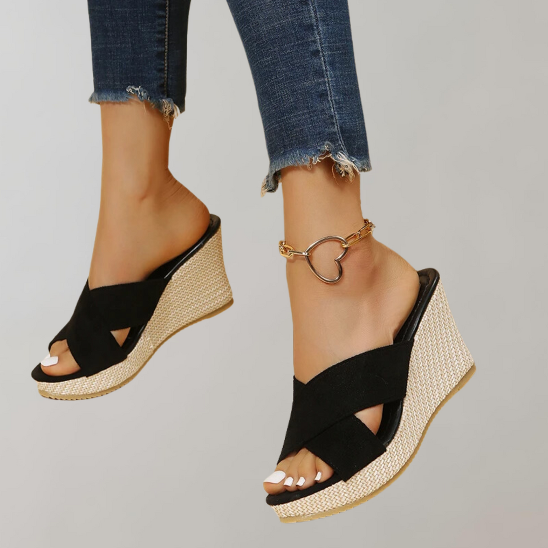Heidi-Mode | Orthopädische Sandalen mit Absatz Sandalen Damen Bequem