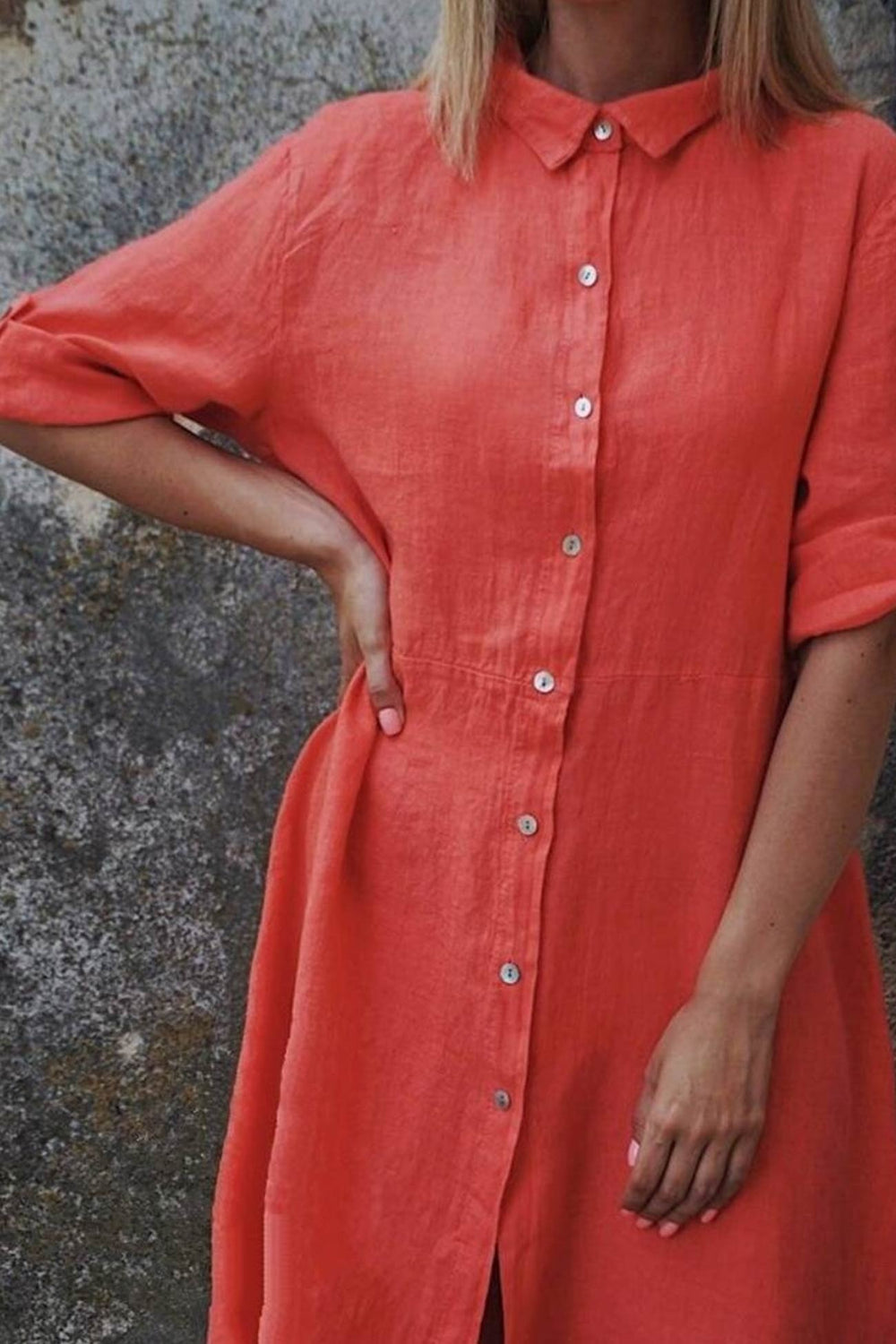 Heidi-Mode | Unregelmäßiges Hemdkleid