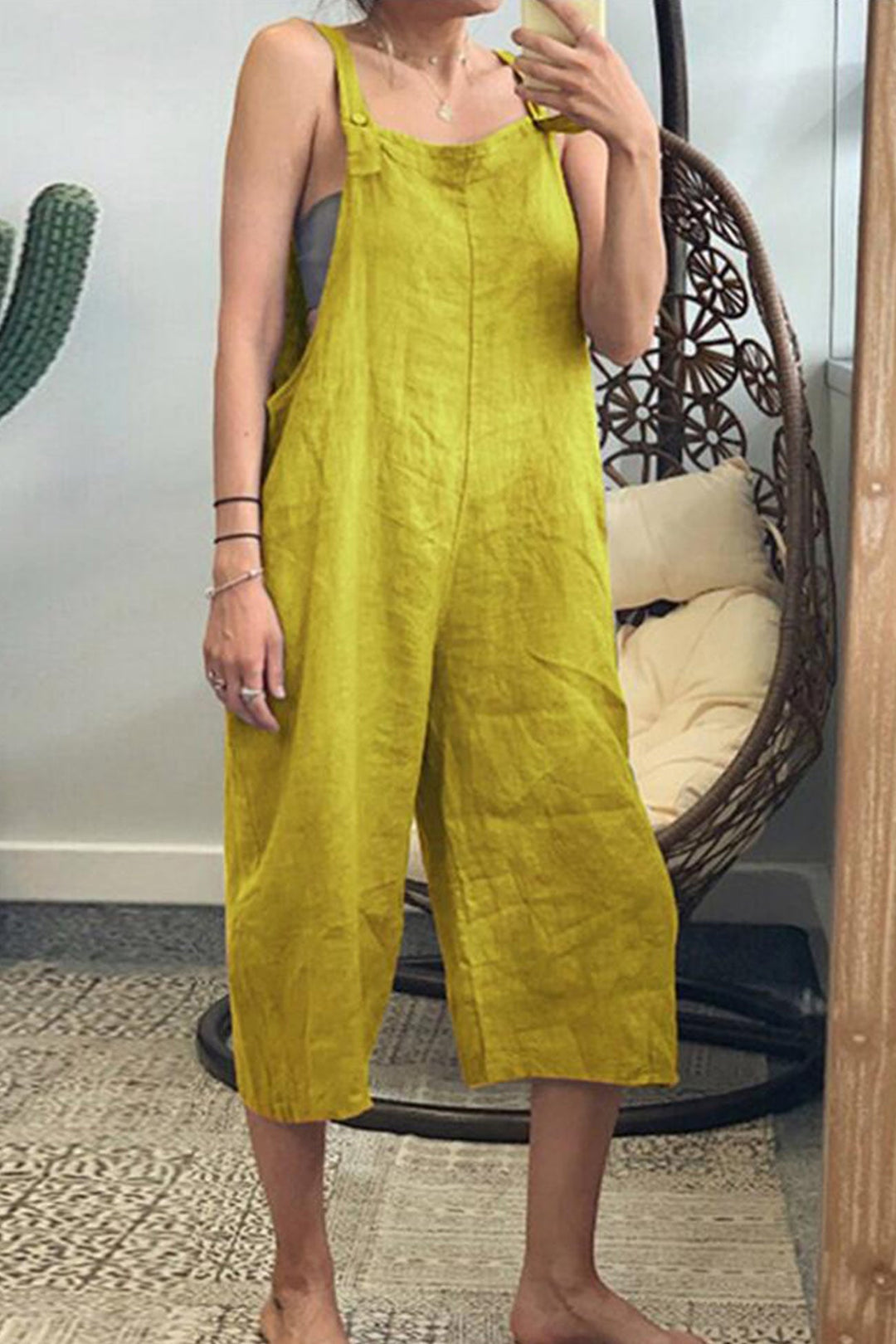 Heidi-Mode | Lässiger Lockere Verkürzte Hose Jumpsuit