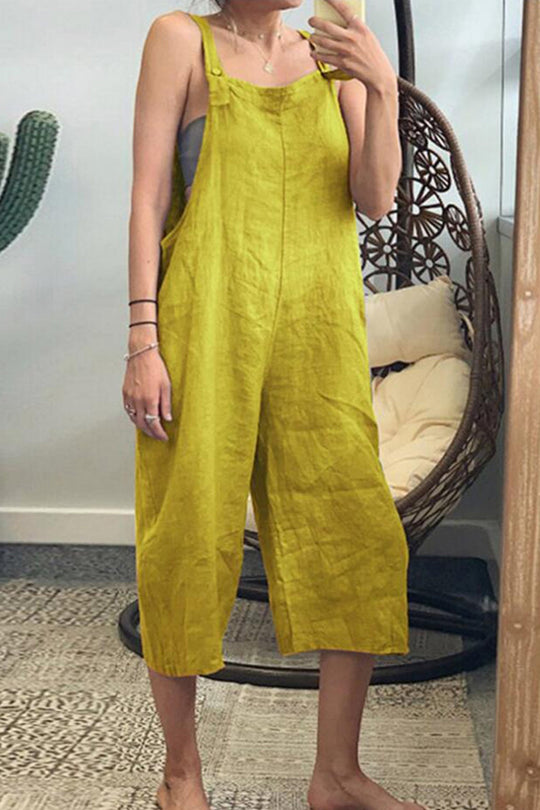 Heidi-Mode | Lässiger Lockere Verkürzte Hose Jumpsuit