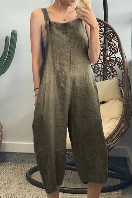Heidi-Mode | Lässiger Lockere Verkürzte Hose Jumpsuit