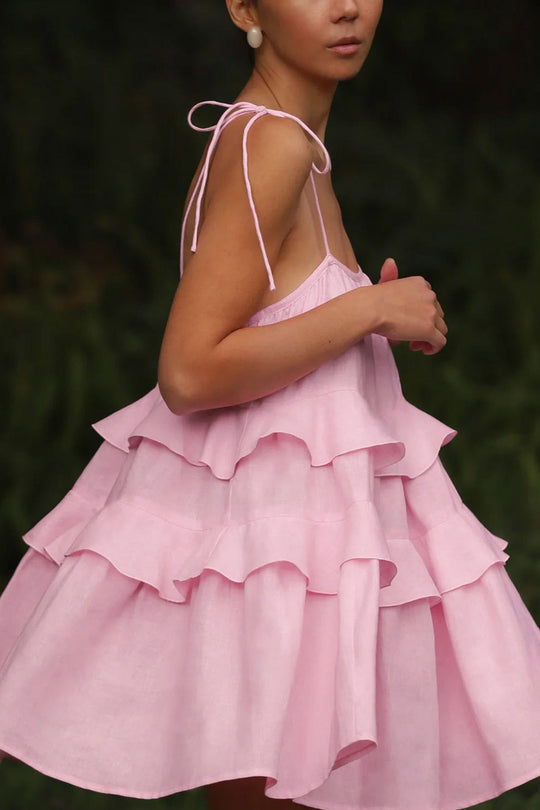 Heidi-Mode | Bindeband Lagen-Cami Babydoll Kleid