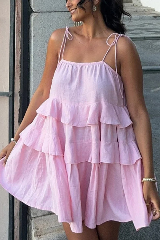 Heidi-Mode | Bindeband Lagen-Cami Babydoll Kleid