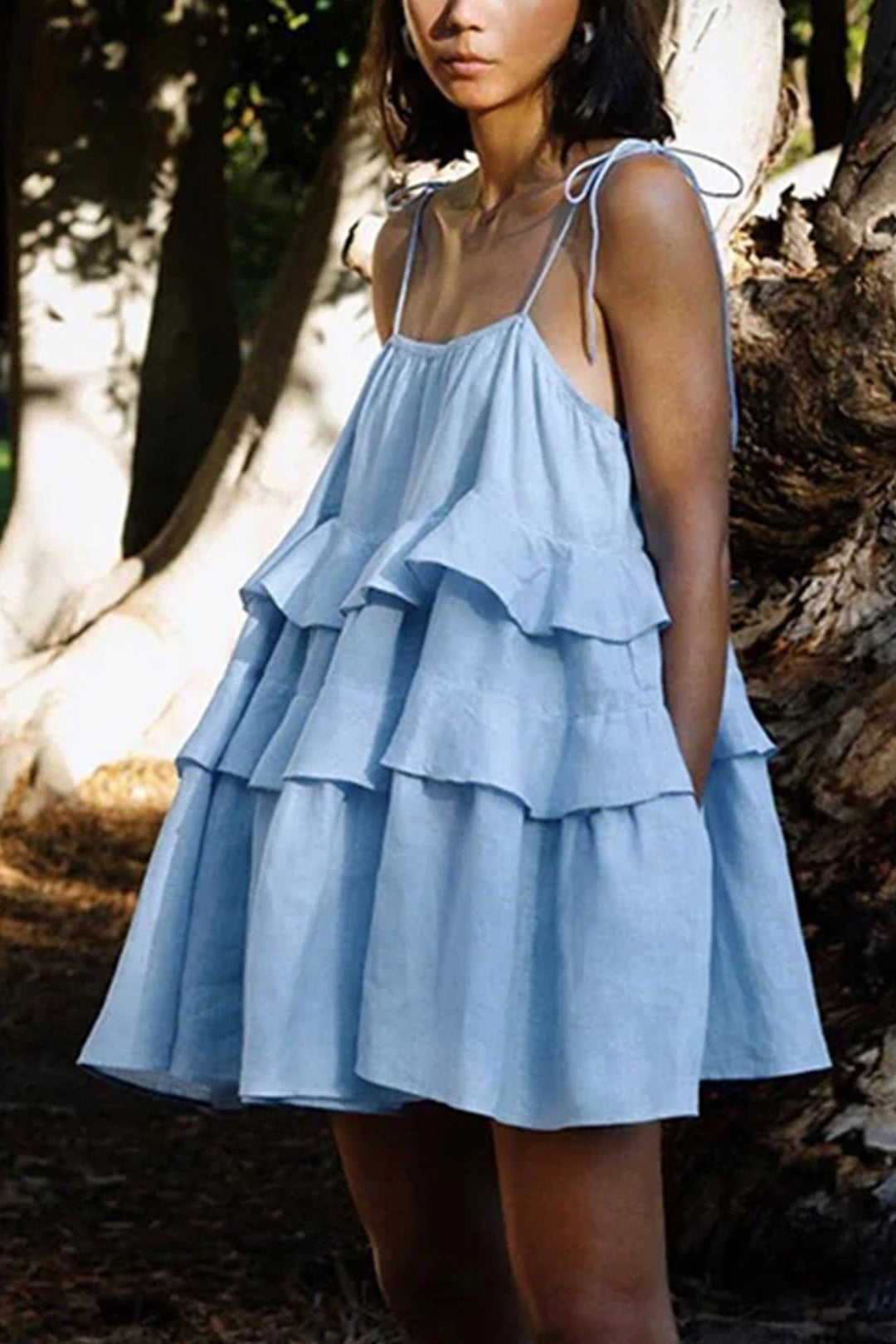 Heidi-Mode | Bindeband Lagen-Cami Babydoll Kleid
