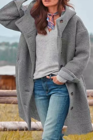 Heidi-Mode | Eleganter Einfarbiger Mantel