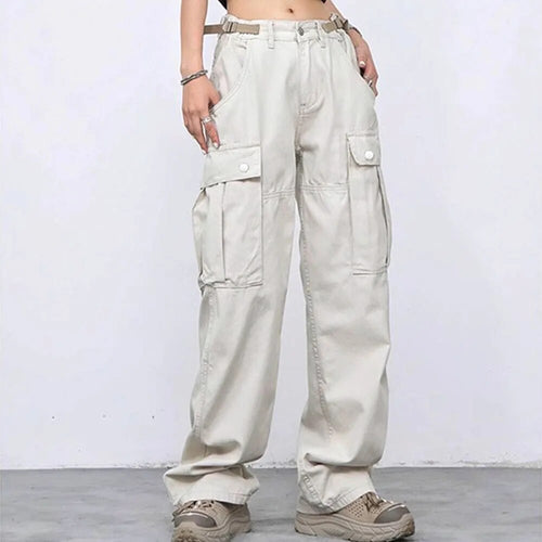 Damen Baggy-Cargohose mit breiten Taschen