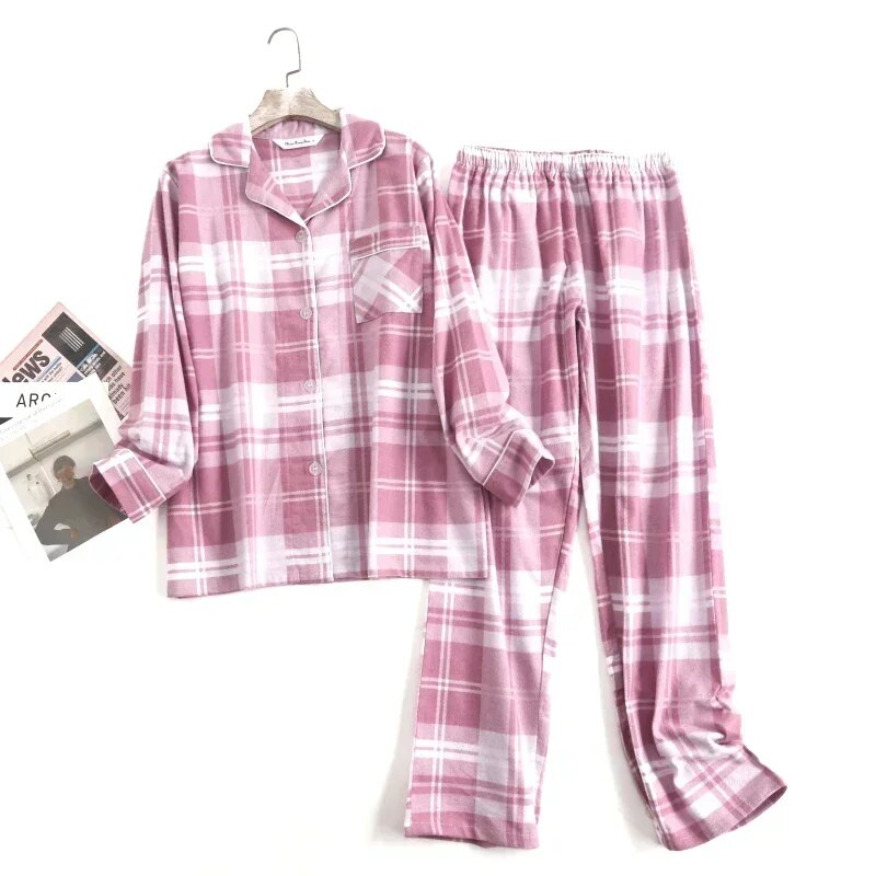 Heidi-Mode | Bequemes Damen Pyjama Satz mit Lebendigen Mustern Zweiteiler