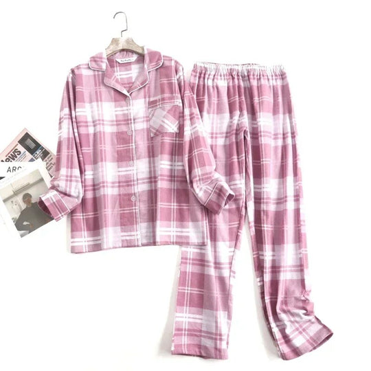 Heidi-Mode | Bequemes Damen Pyjama Satz mit Lebendigen Mustern Zweiteiler