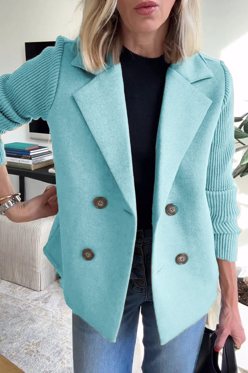 Heidi-Mode | Damen Strickblazer Elegant Leichte Business Jacke