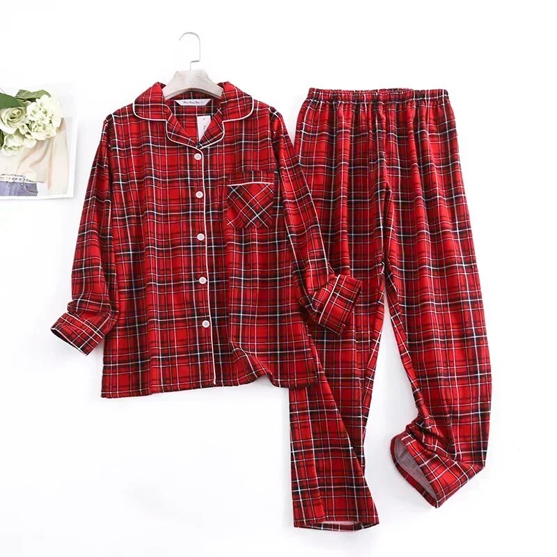 Heidi-Mode | Bequemes Damen Pyjama Satz mit Lebendigen Mustern Zweiteiler