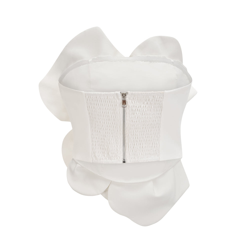 Heidi-Mode | Weiß Blumen Off Shoulder Top