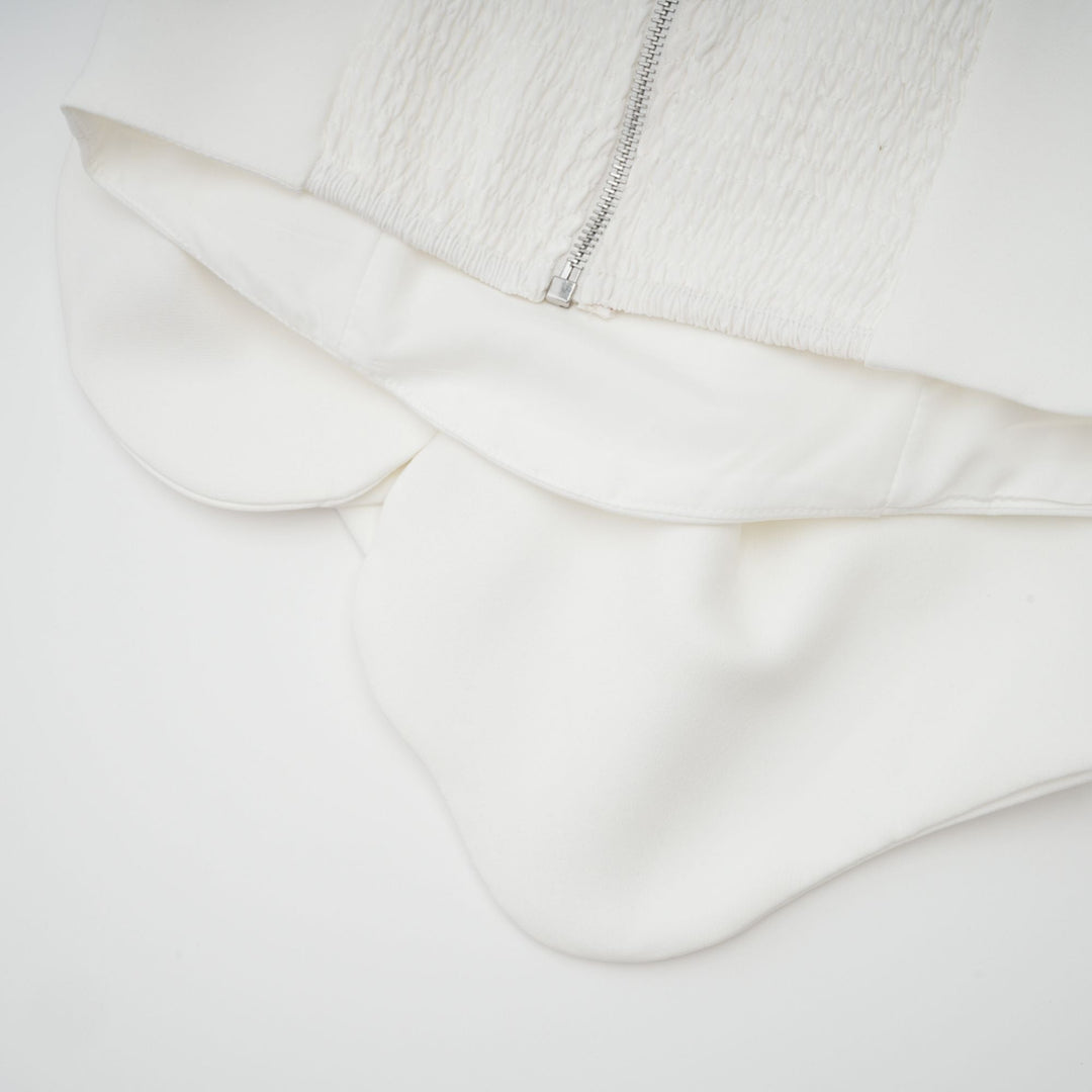 Heidi-Mode | Weiß Blumen Off Shoulder Top