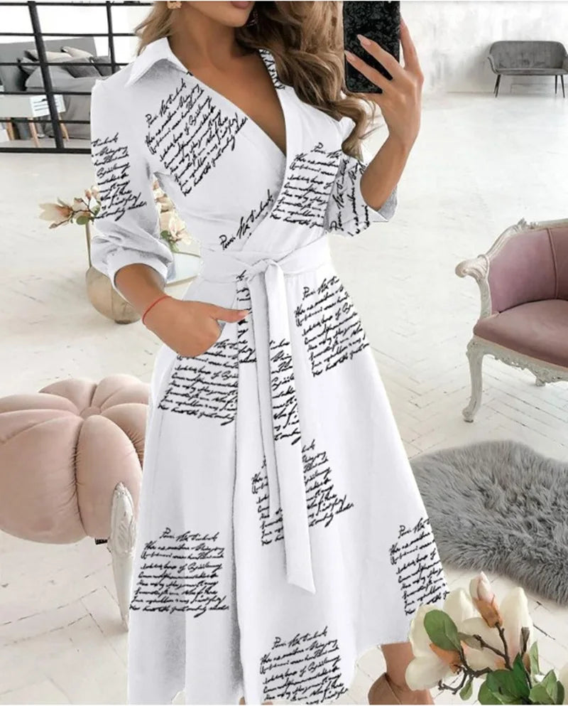 Heidi-Mode | Damen Wickelkleid mit Riemen Eleganter Schnitt, Vielseitig Tragbar