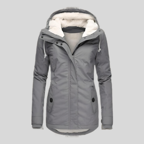Lange Winterjacke Mit Kapuze & Futter