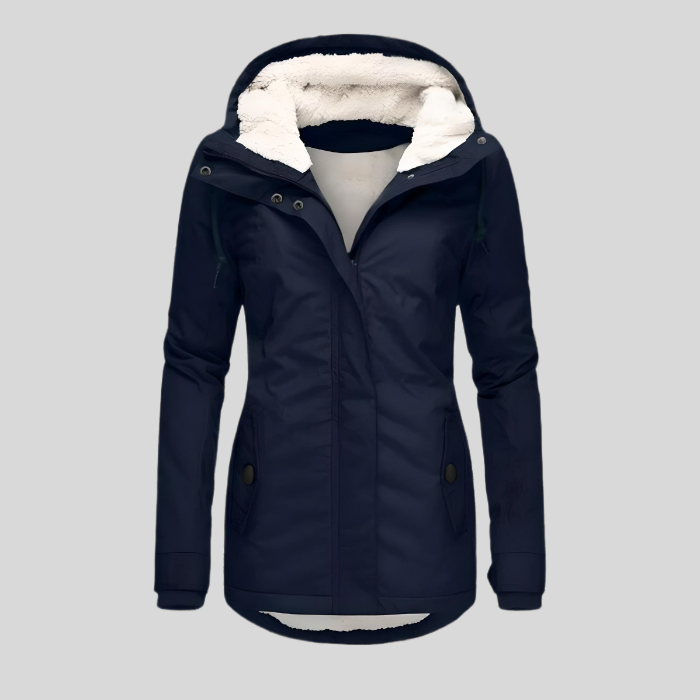 Lange Winterjacke Mit Kapuze & Futter