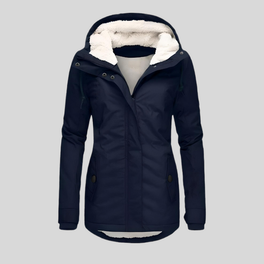 Lange Winterjacke Mit Kapuze & Futter