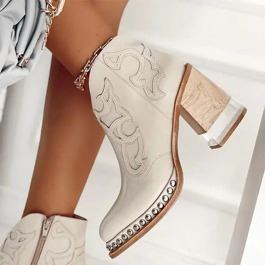 Heidi-Mode | Norwich Bestickte Lederstiefel