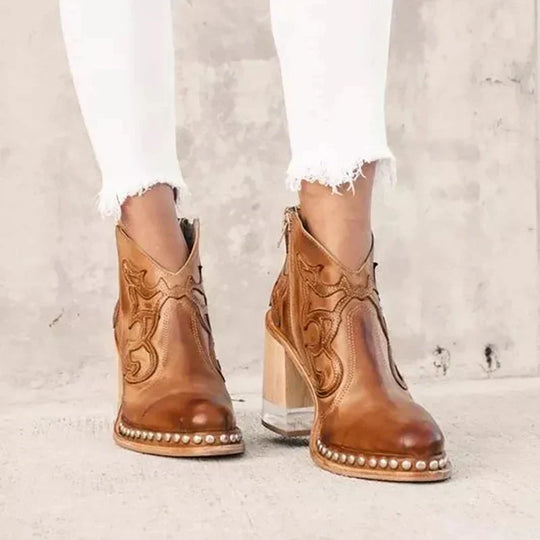 Heidi-Mode | Norwich Bestickte Lederstiefel