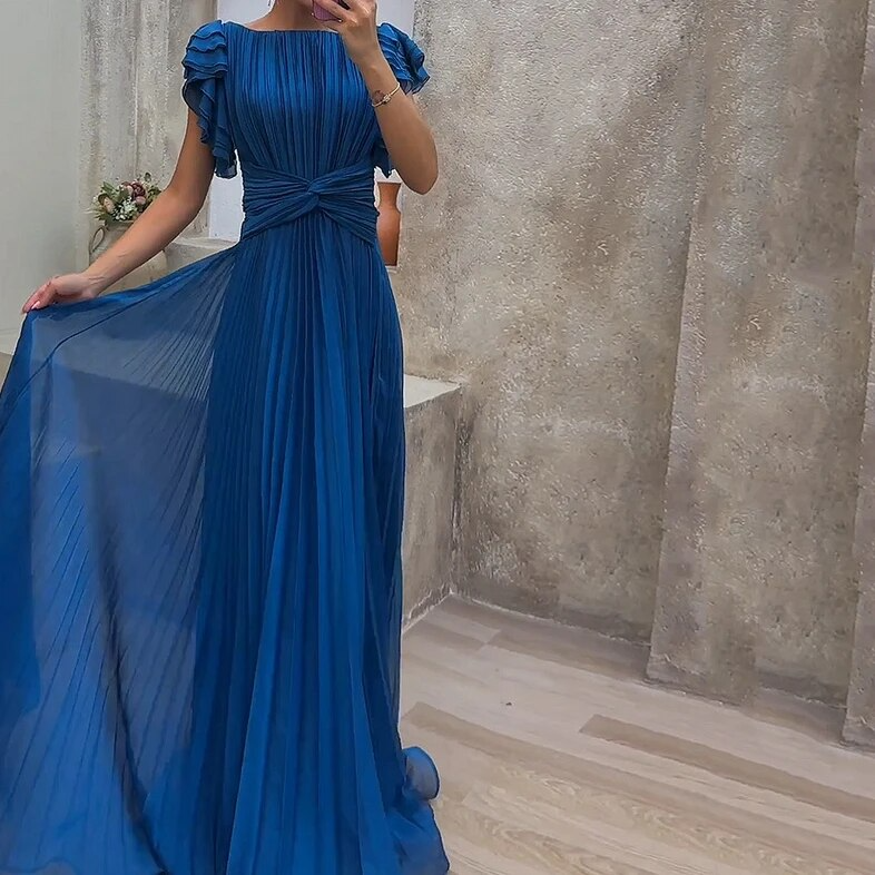 Elegante bunte Abendkleid