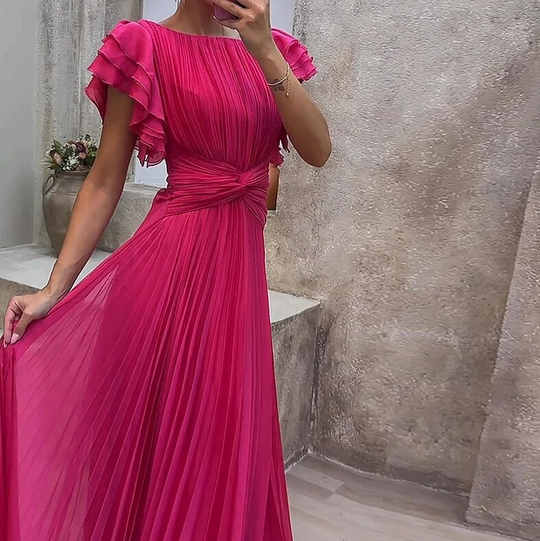 Elegante bunte Abendkleid