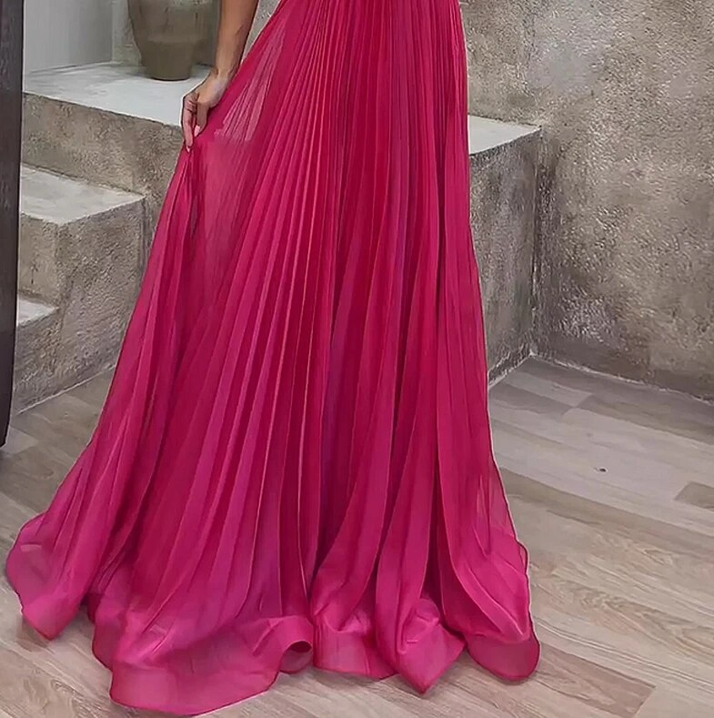 Elegante bunte Abendkleid