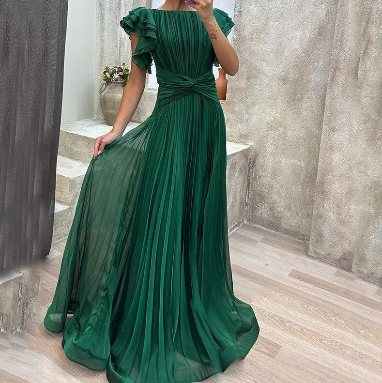 Elegante bunte Abendkleid