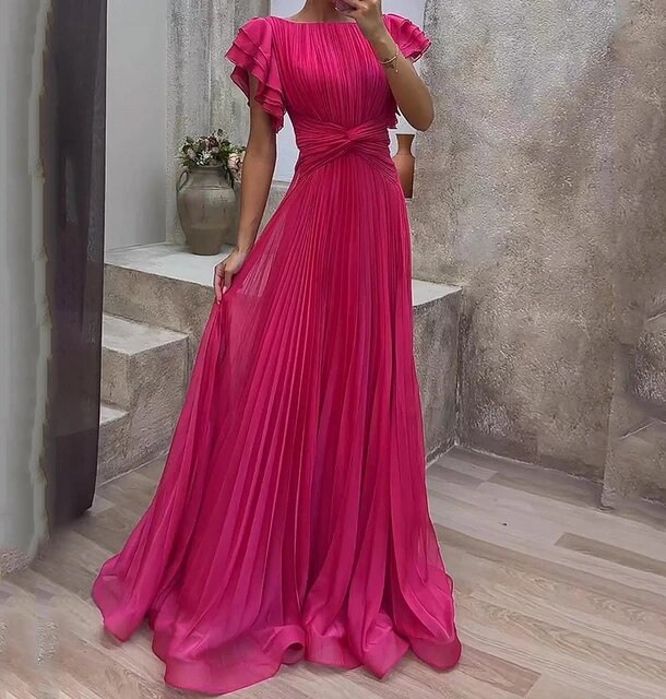 Elegante bunte Abendkleid