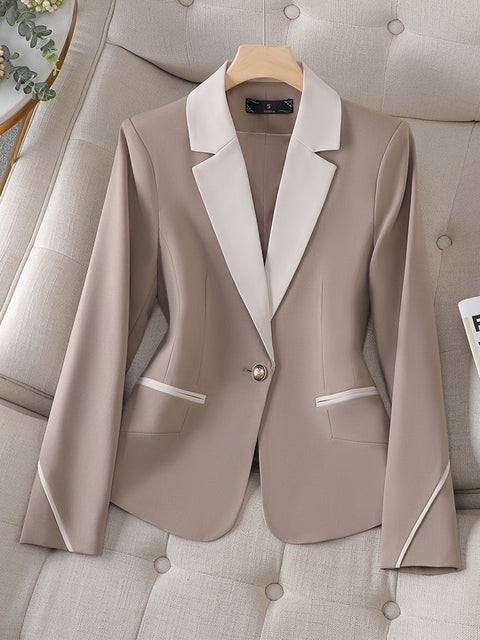 Heidi-Mode | Damen Elegantes Hochwertiges Blazer Kleid mit Verstellbarem Gürtel und Taschen