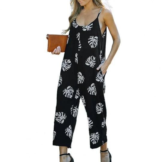 Heidi - Damen Jumpsuit mit Taschen und Blumenmuster