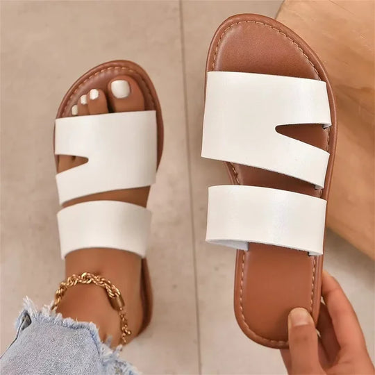 Heidi-Mode | Damen stilvolle Sandalen flach