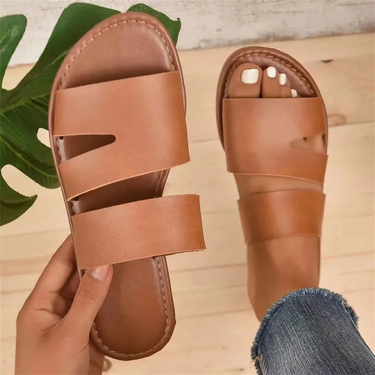 Heidi-Mode | Damen stilvolle Sandalen flach